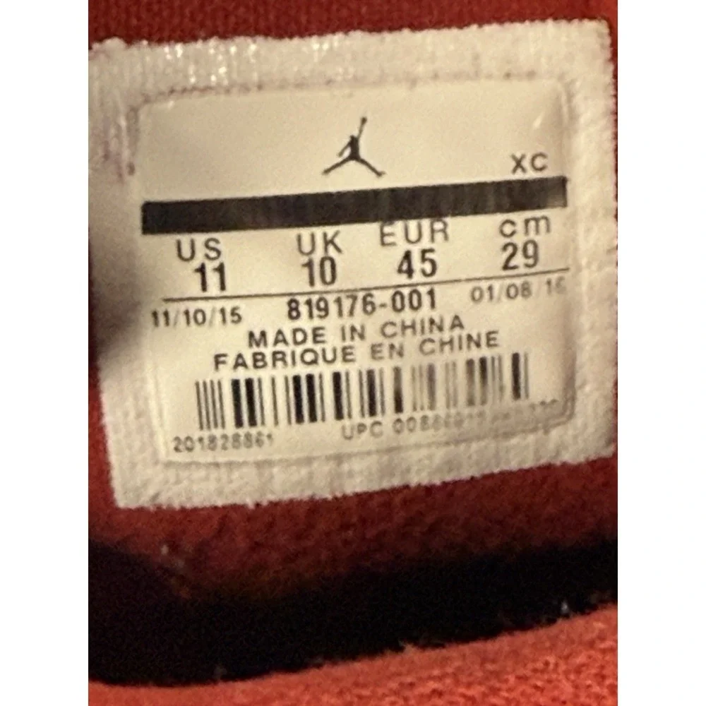 Nike Air Jordan 1 Retro Snakeskin Black‎ Red  819176-001 Men's Size 11